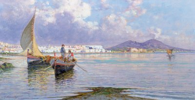 Naples, from Mergellina by Giuseppe Carelli